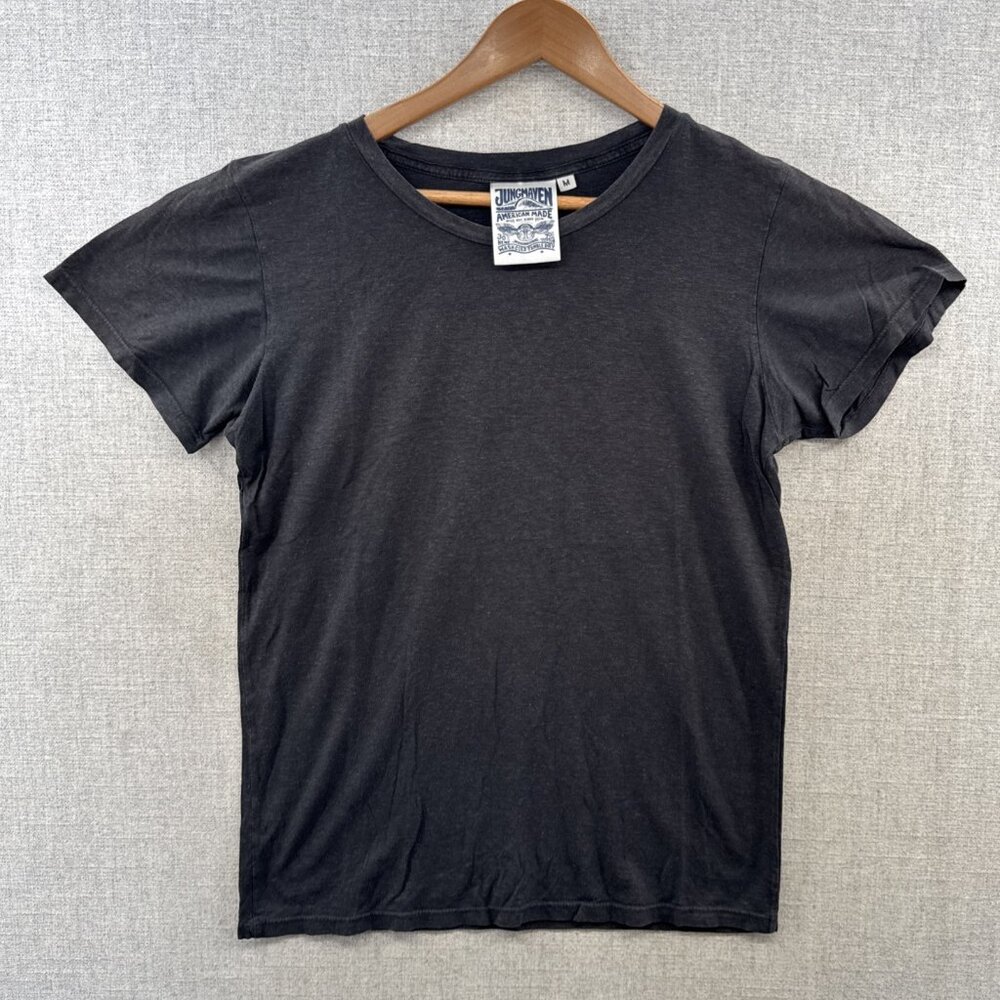 Jungmaven Shirt Womens Medium Gray Hemp Organic Cotton Short Sleeve Crew